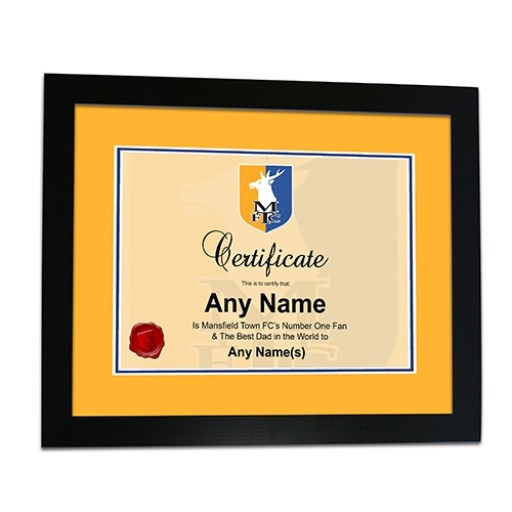 Framed Print Fathers Day Certificate