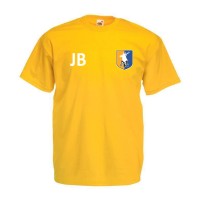 Mens Yellow T-Shirt - Name Initials Or Number