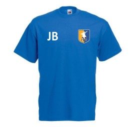 Mens Blue T-Shirt - Name Initials Or Number