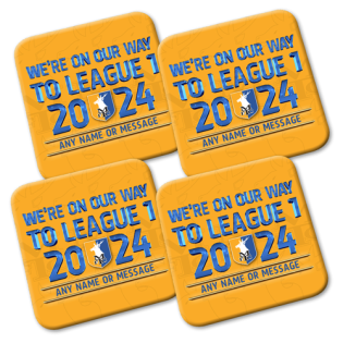 Coasters - We're On Our Way to League 1 Pack Of 4