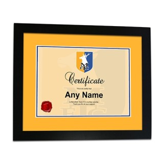 Framed Print Certificate