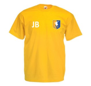 Stags Personalised Kids T-shirt Yellow - initials